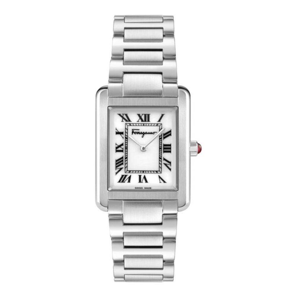 Ferragamo Portrait Bracelet Watch Silver Womens